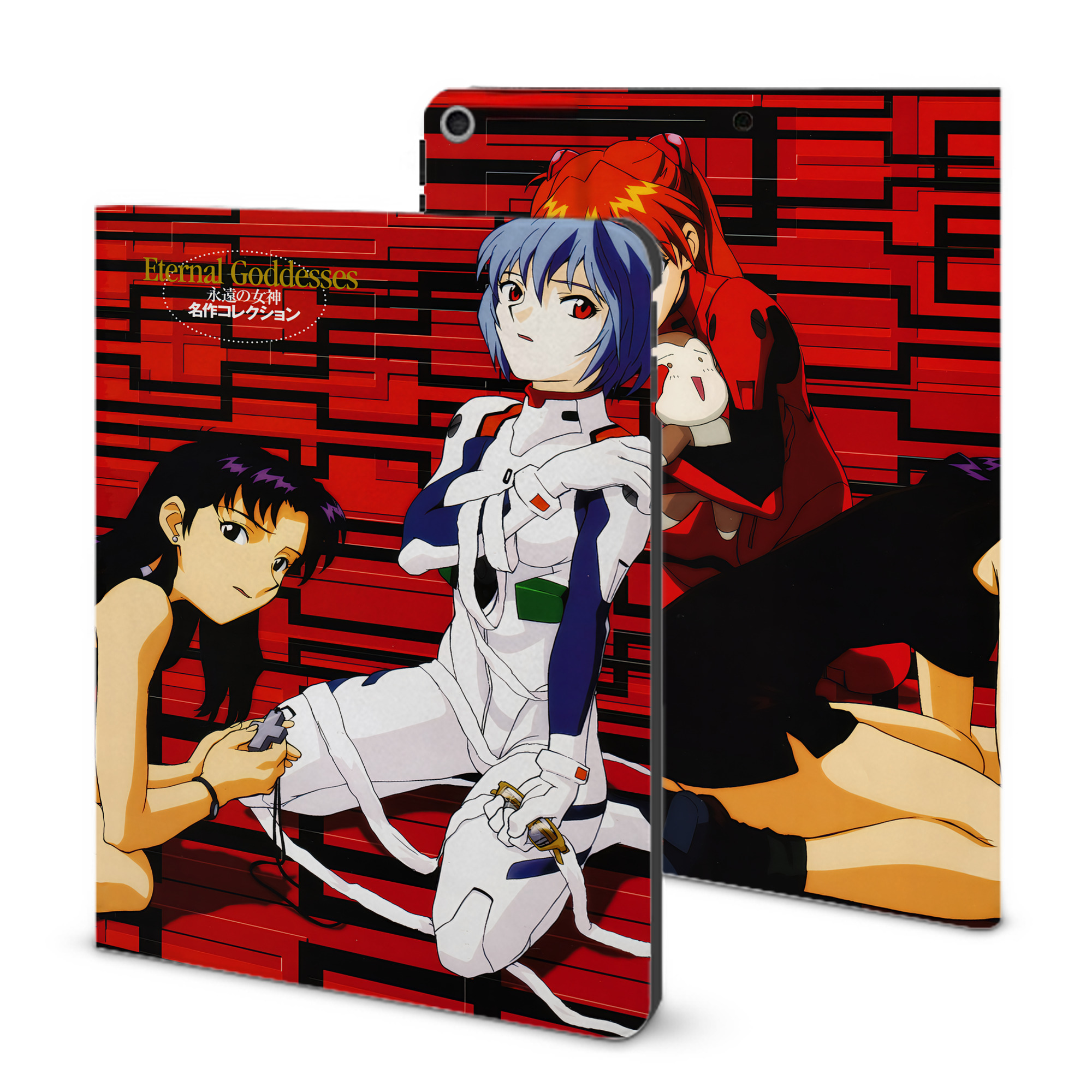 （画像用） EVA 新世紀エヴァンゲリオン IPad ケース ブック型 PUレザー TPU 耐衝撃 軽量 薄型 ペン収納なし 全面保護 IPad 各モデル対応